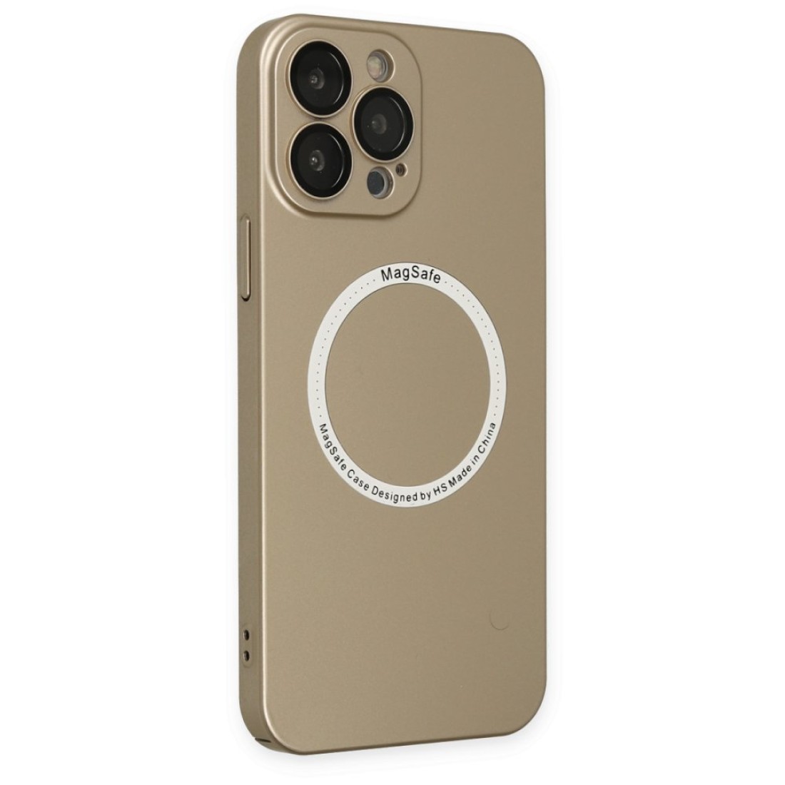 Apple iPhone 13 Pro Max Kılıf Jack Magneticsafe Lens Silikon - Gold