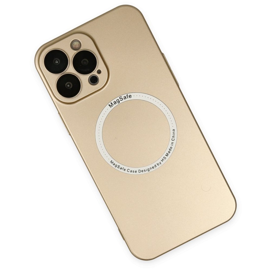 Apple iPhone 13 Pro Max Kılıf Jack Magneticsafe Lens Silikon - Gold