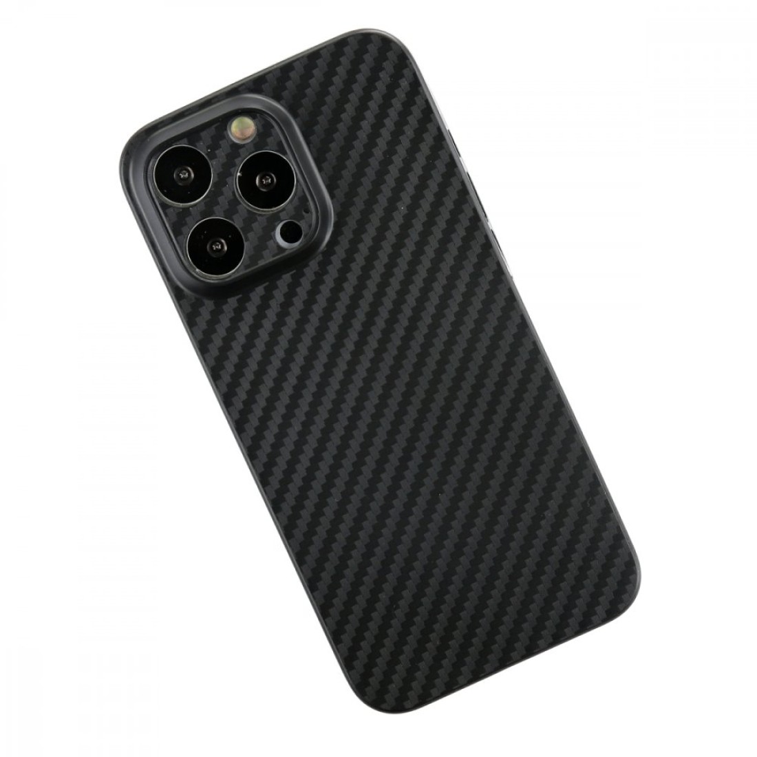 Apple iPhone 13 Pro Max Kılıf Karbon PP Silikon - Siyah