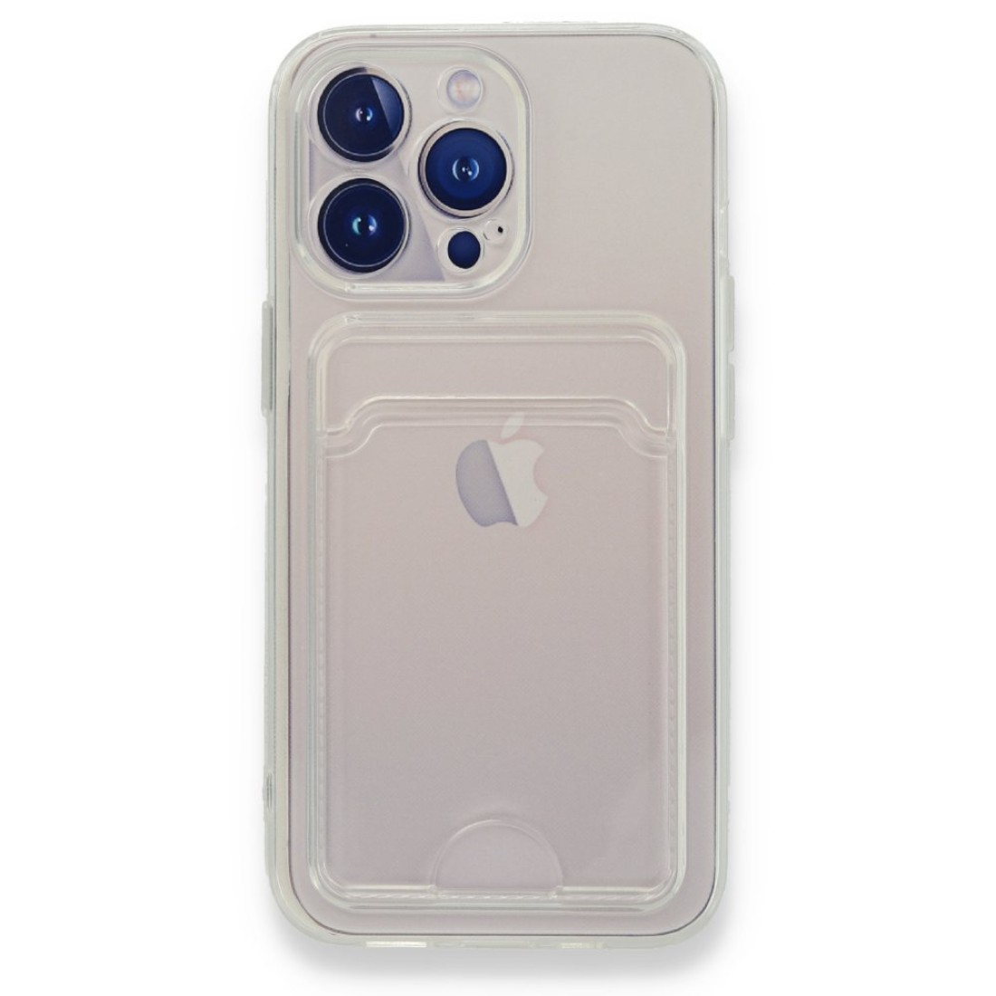 Apple iPhone 13 Pro Max Kılıf Kart Şeffaf Silikon - Şeffaf