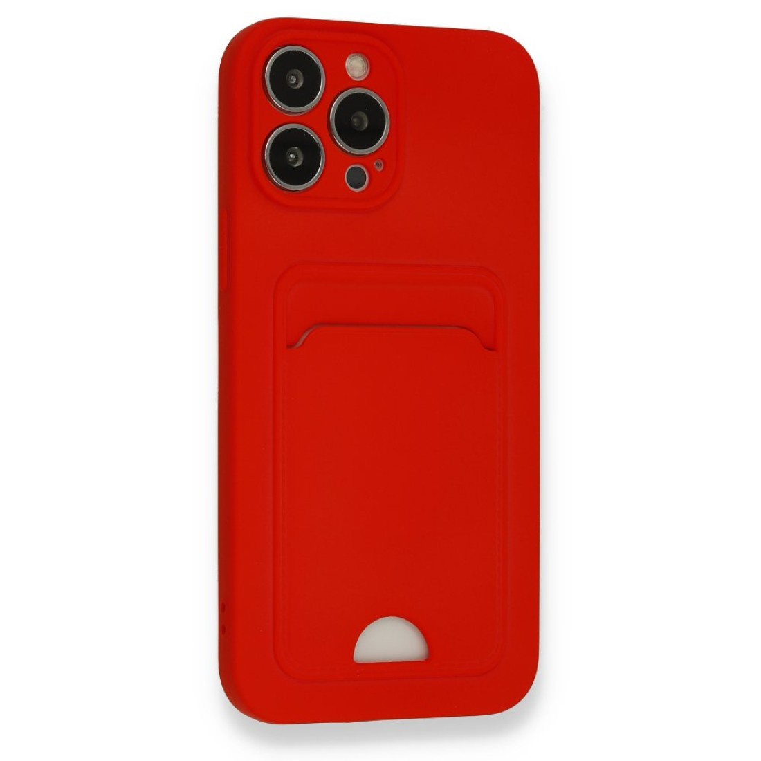 Apple iPhone 13 Pro Max Kılıf Kelvin Kartvizitli Silikon - Kırmızı