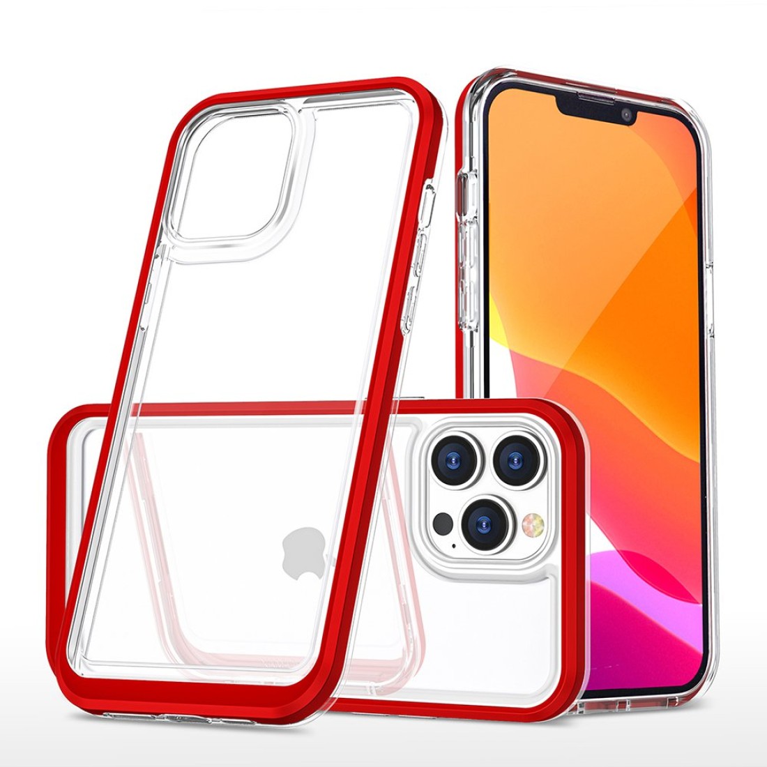 Apple iPhone 13 Pro Max Kılıf Lims Silikon - Kırmızı