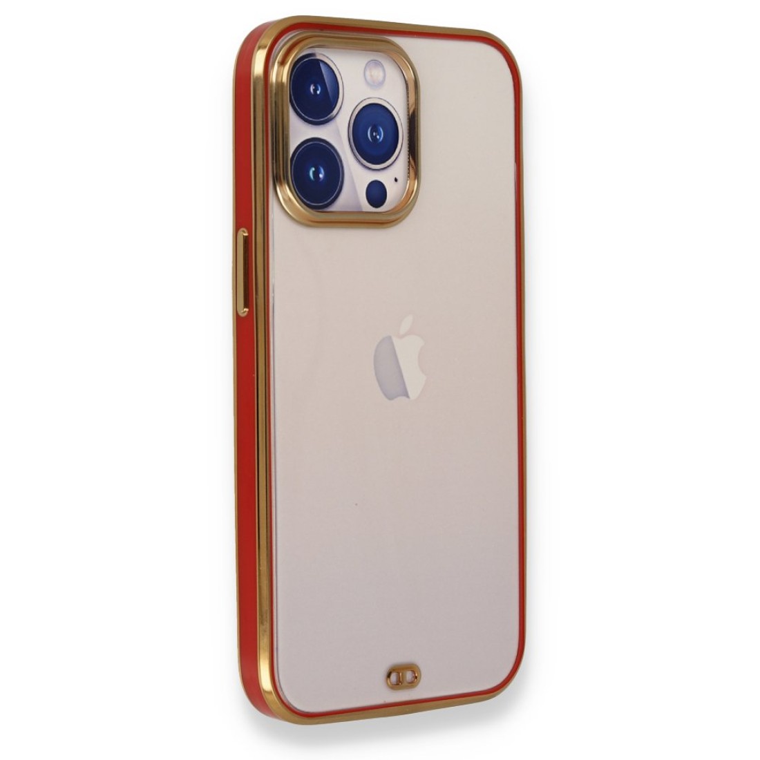 Apple iPhone 13 Pro Max Kılıf Liva Silikon - Kırmızı