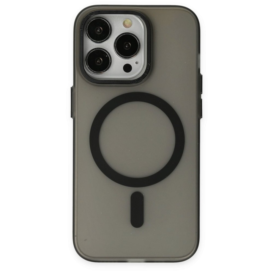 Apple iPhone 13 Pro Max Kılıf Lodos Magneticsafe Mat Kapak - Siyah
