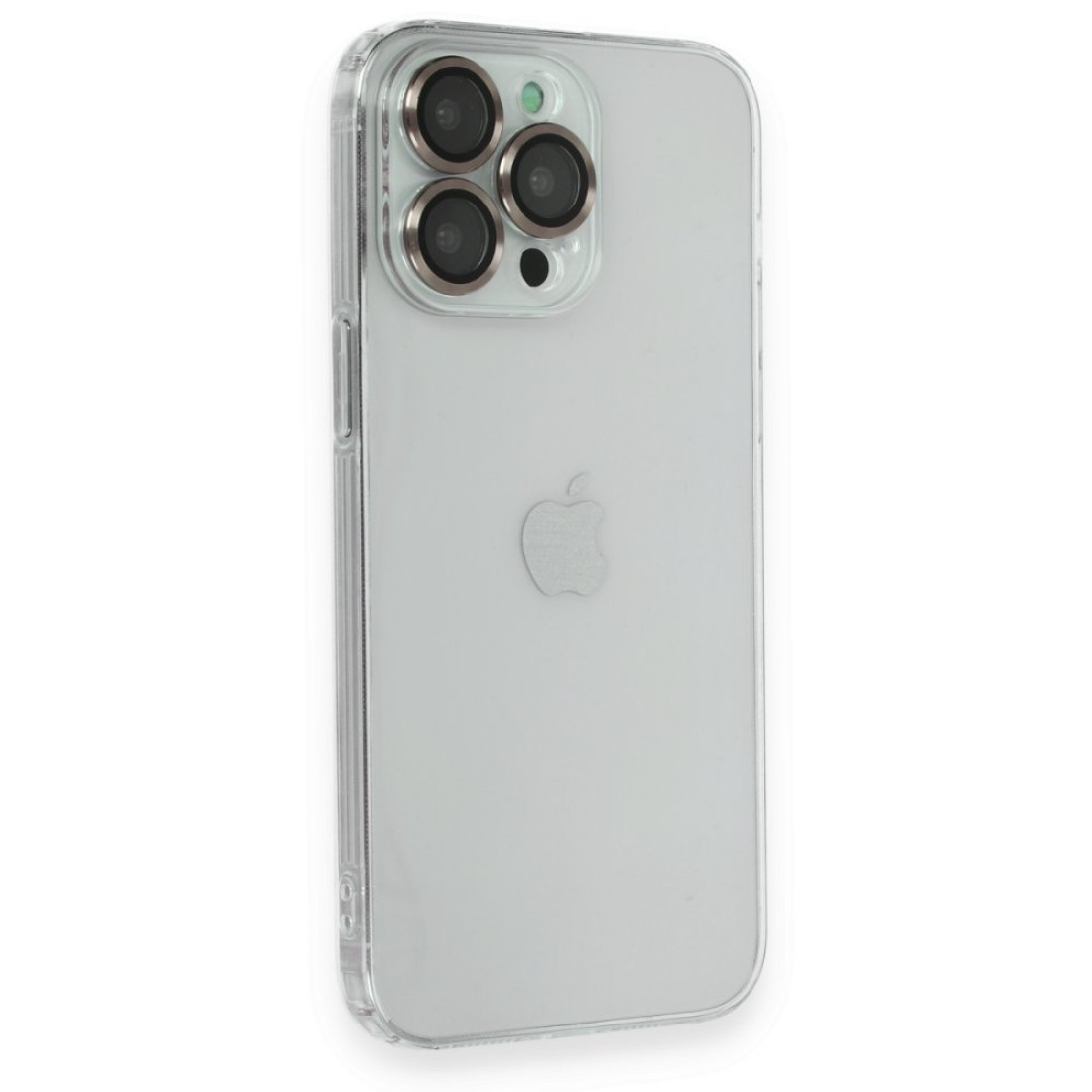 Apple iPhone 13 Pro Max Kılıf Luko Lens Silikon - Gold