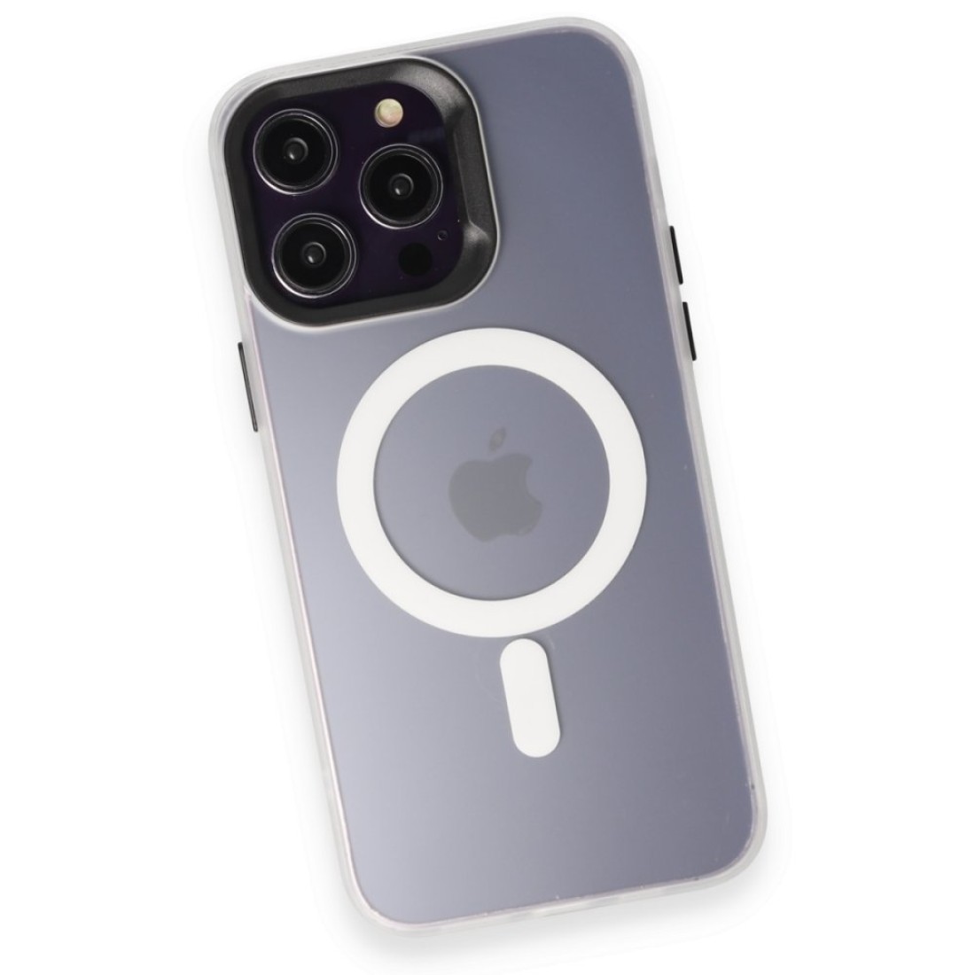 Apple iPhone 13 Pro Max Kılıf Mateks Magsafe Kapak - Beyaz