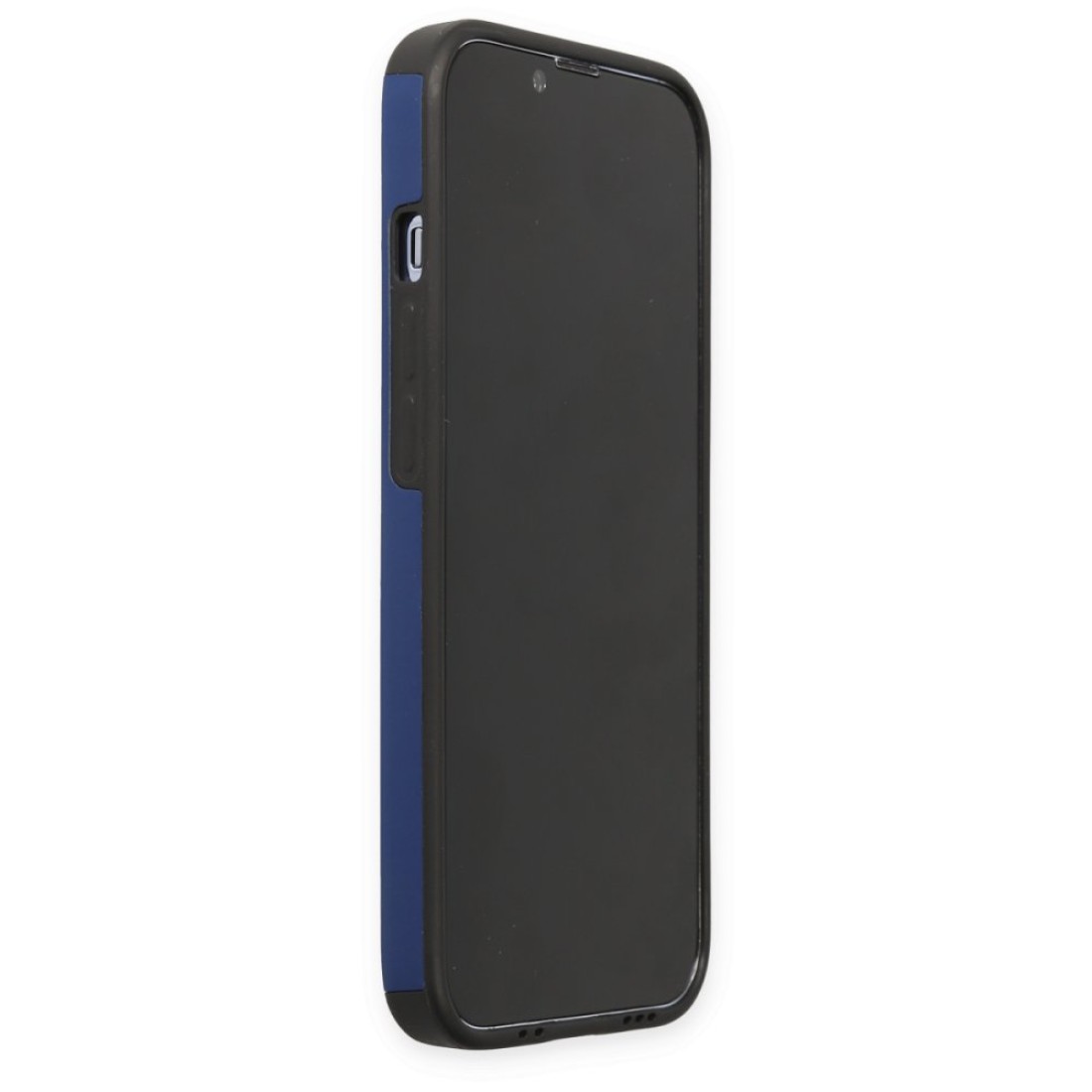 Apple iPhone 13 Pro Max Kılıf Mega Standlı Silikon - Mavi