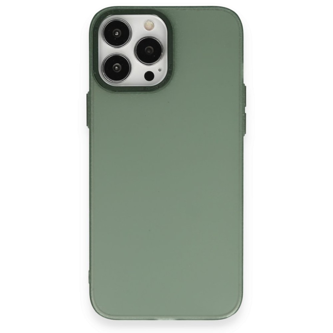 Apple iPhone 13 Pro Max Kılıf Modos Metal Kapak - Koyu Yeşil