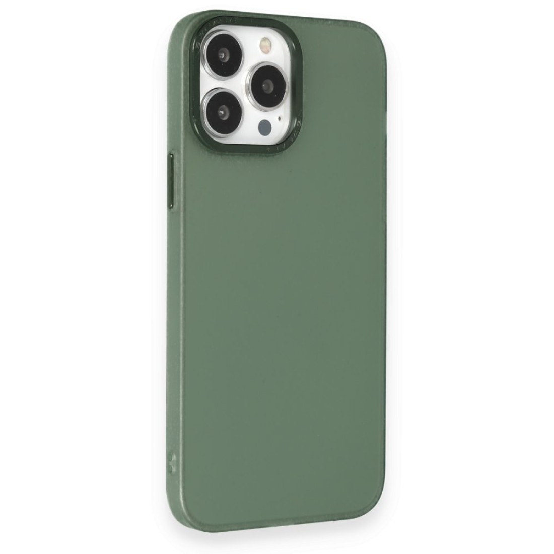 Apple iPhone 13 Pro Max Kılıf Modos Metal Kapak - Koyu Yeşil