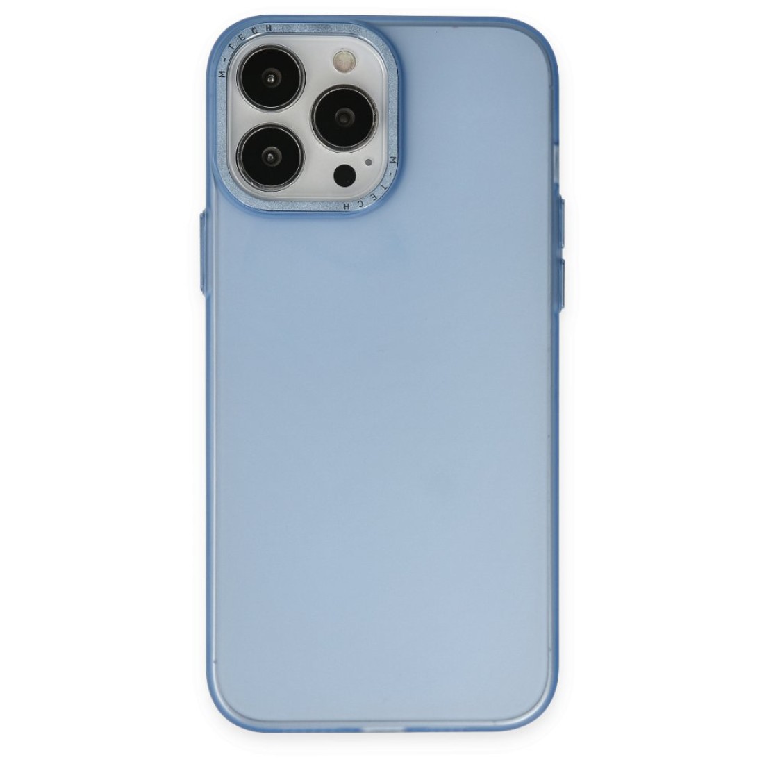 Apple iPhone 13 Pro Max Kılıf Modos Metal Kapak - Mavi