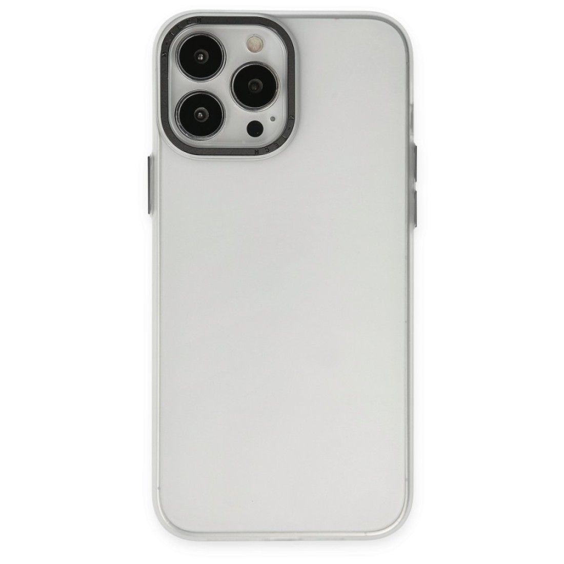 Apple iPhone 13 Pro Max Kılıf Modos Metal Kapak - Şeffaf