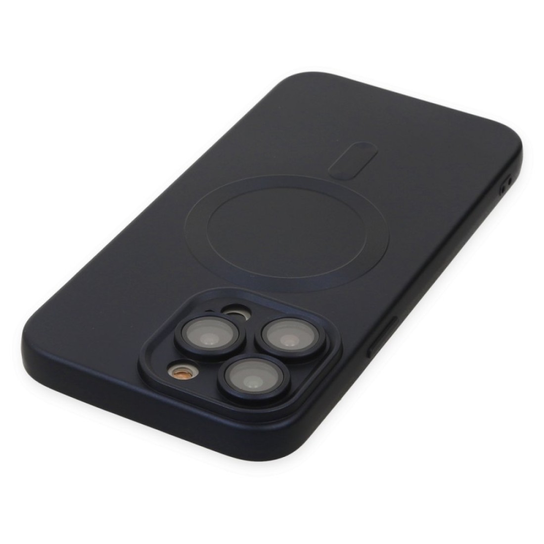 Apple iPhone 13 Pro Max Kılıf Moshi Lens Magneticsafe Silikon - Lacivert