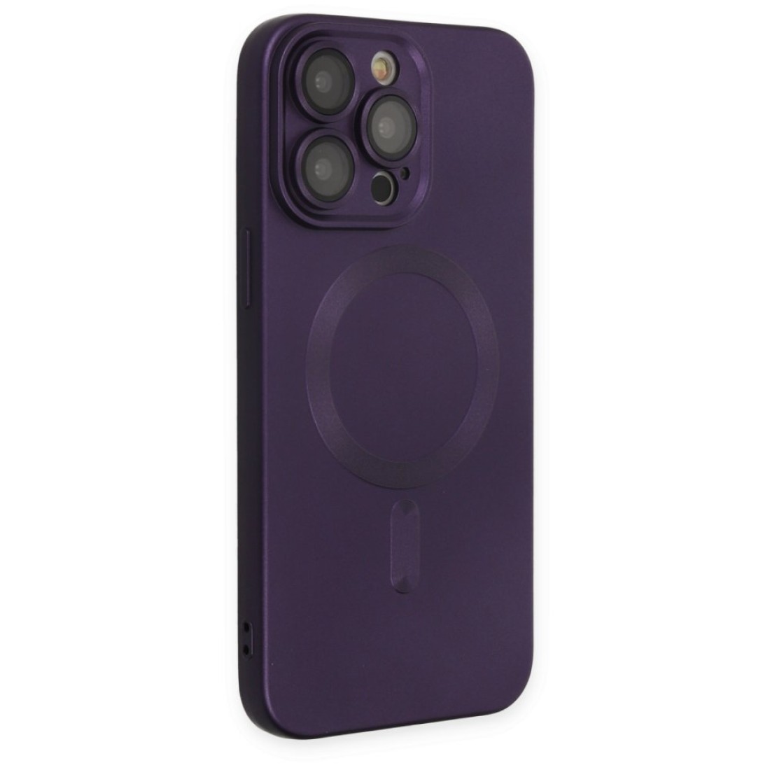 Apple iPhone 13 Pro Max Kılıf Moshi Lens Magneticsafe Silikon - Mor