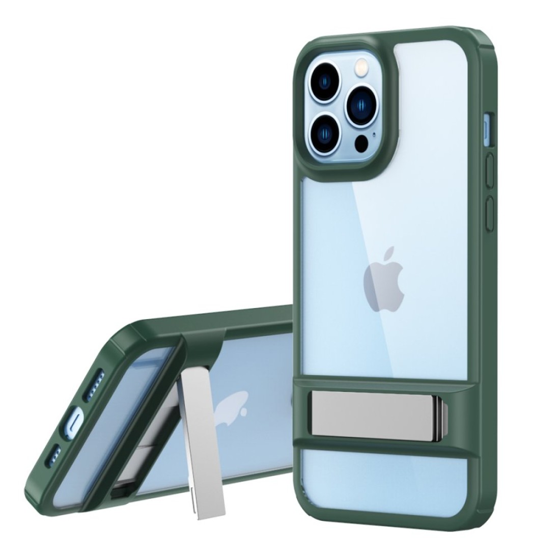 Apple iPhone 13 Pro Max Kılıf Rolet Stand Kapak - Yeşil