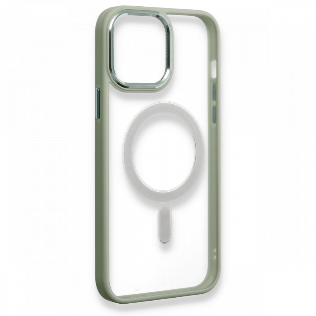 Apple iPhone 13 Pro Max Kılıf Room Magneticsafe Silikon - Su Yeşili