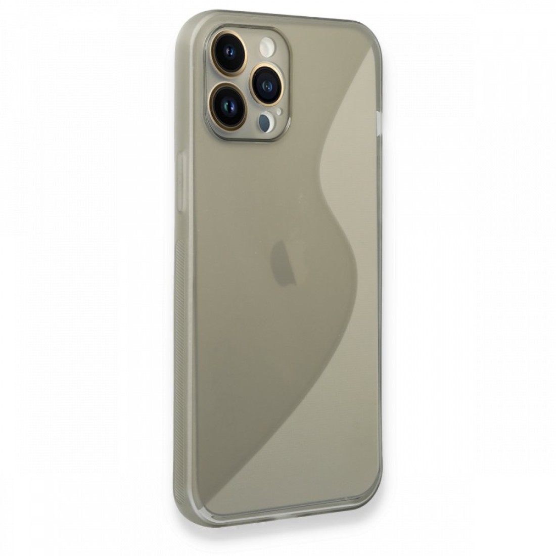 Apple iPhone 13 Pro Max Kılıf S Silikon - Gri