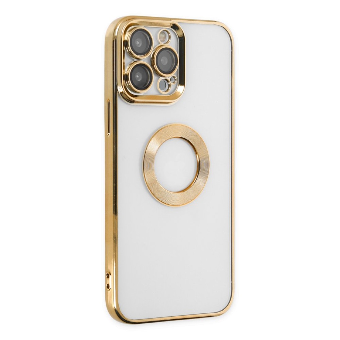 Apple iPhone 13 Pro Max Kılıf Slot Silikon - Gold