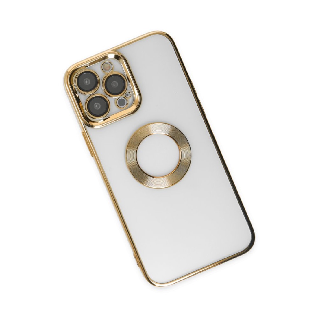 Apple iPhone 13 Pro Max Kılıf Slot Silikon - Gold