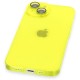Apple iPhone 14 Kılıf Armada Lensli Kapak - Sarı