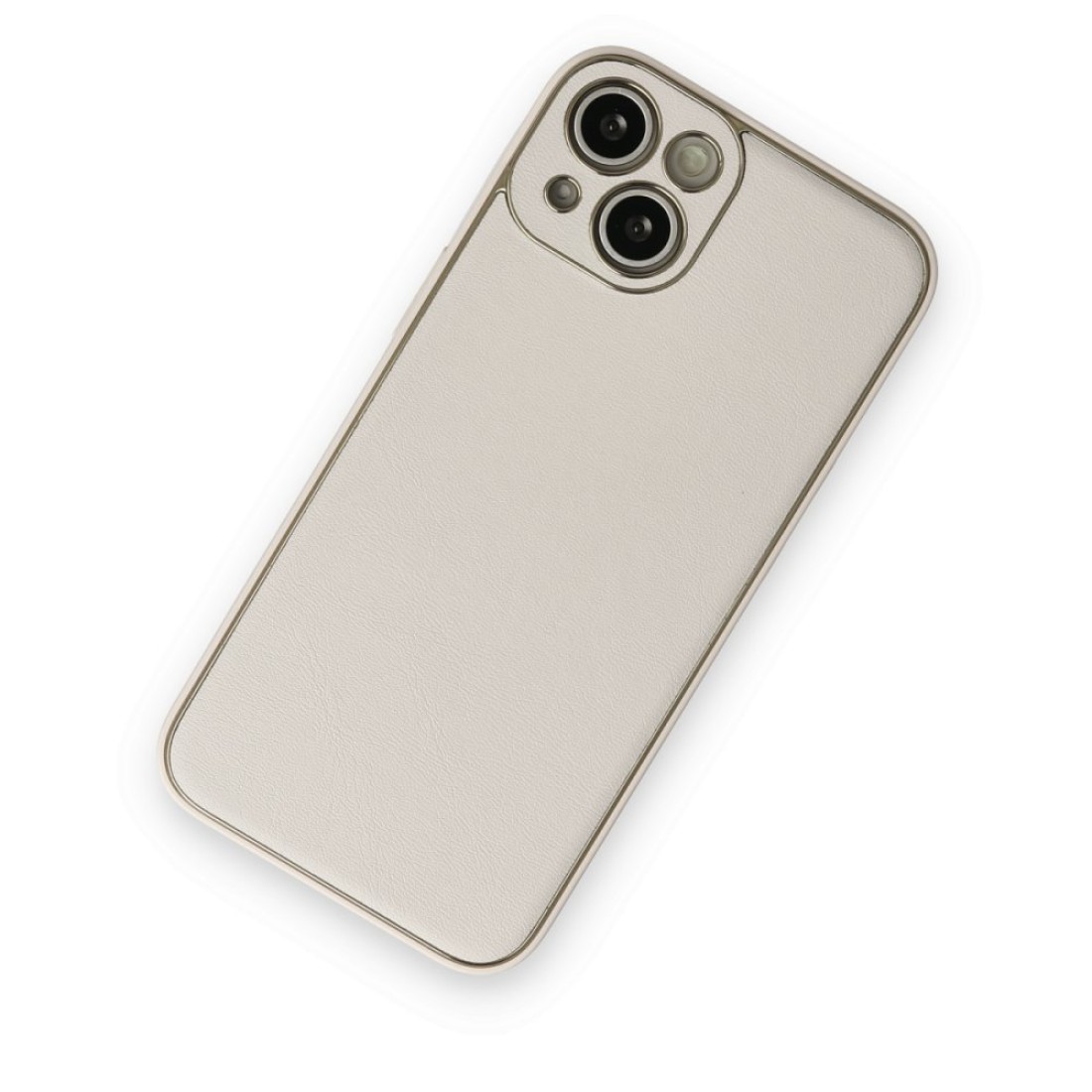 Apple iPhone 14 Kılıf Coco Deri Silikon Kapak - Beyaz