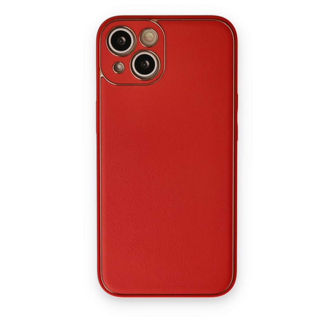Apple iPhone 14 Kılıf Coco Deri Silikon Kapak - Kırmızı