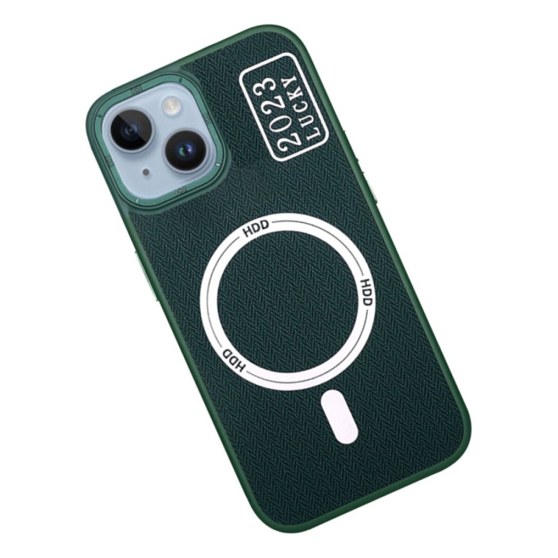 Apple iPhone 14 Kılıf HBC-157 Granada Magneticsafe Kapak - Koyu Yeşil