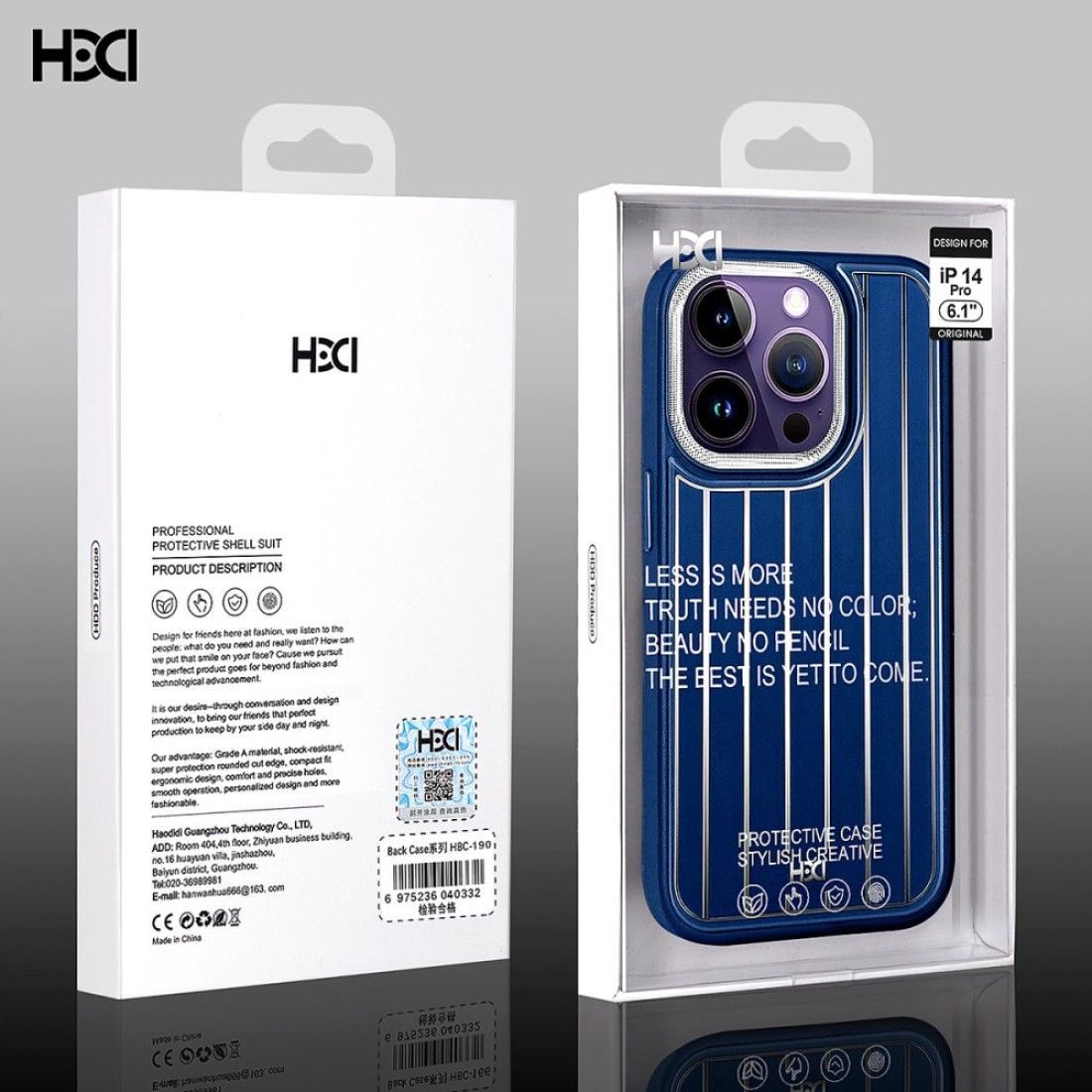 Apple iPhone 14 Kılıf HBC-190 Kolaj Kapak - Siyah