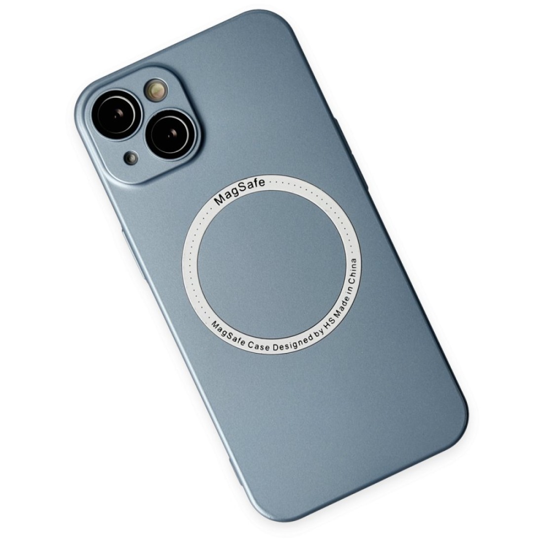 Apple iPhone 14 Kılıf Jack Magneticsafe Lens Silikon - Sierra Blue