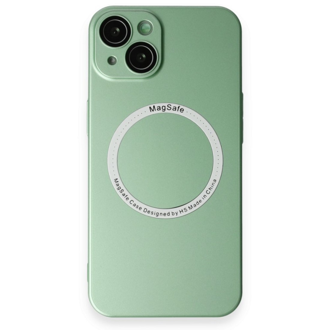 Apple iPhone 14 Kılıf Jack Magneticsafe Lens Silikon - Yeşil
