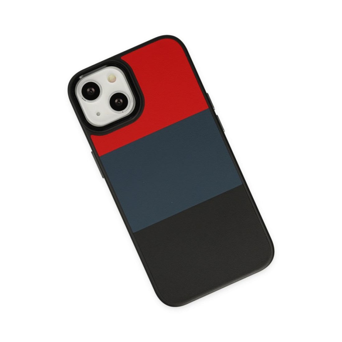 Apple iPhone 14 Kılıf King Kapak - Kırmızı-Siyah