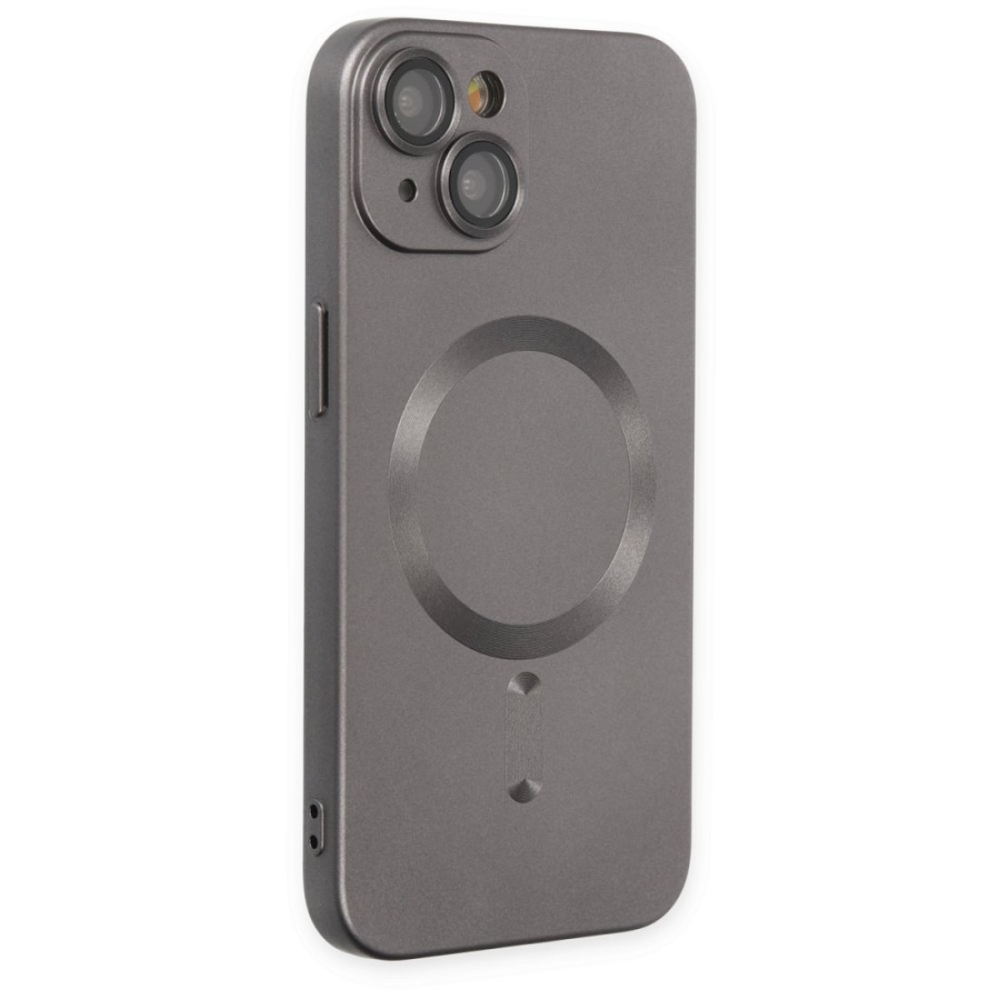 Apple iPhone 14 Kılıf Moshi Lens Magneticsafe Silikon - Füme