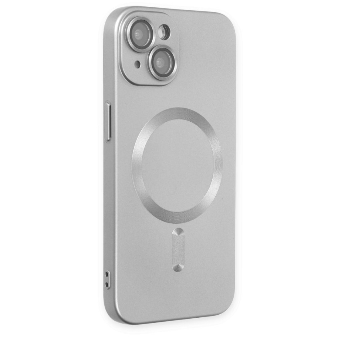 Apple iPhone 14 Kılıf Moshi Lens Magneticsafe Silikon - Gümüş