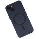 Apple iPhone 14 Kılıf Moshi Lens Magneticsafe Silikon - Lacivert