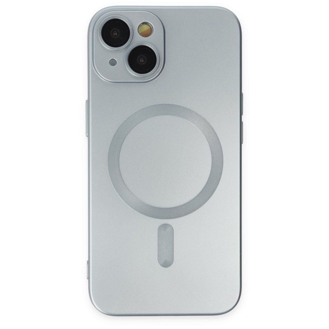 Apple iPhone 14 Kılıf Moshi Lens Magneticsafe Silikon - Sierra Blue