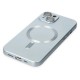 Apple iPhone 14 Kılıf Moshi Lens Magneticsafe Silikon - Sierra Blue