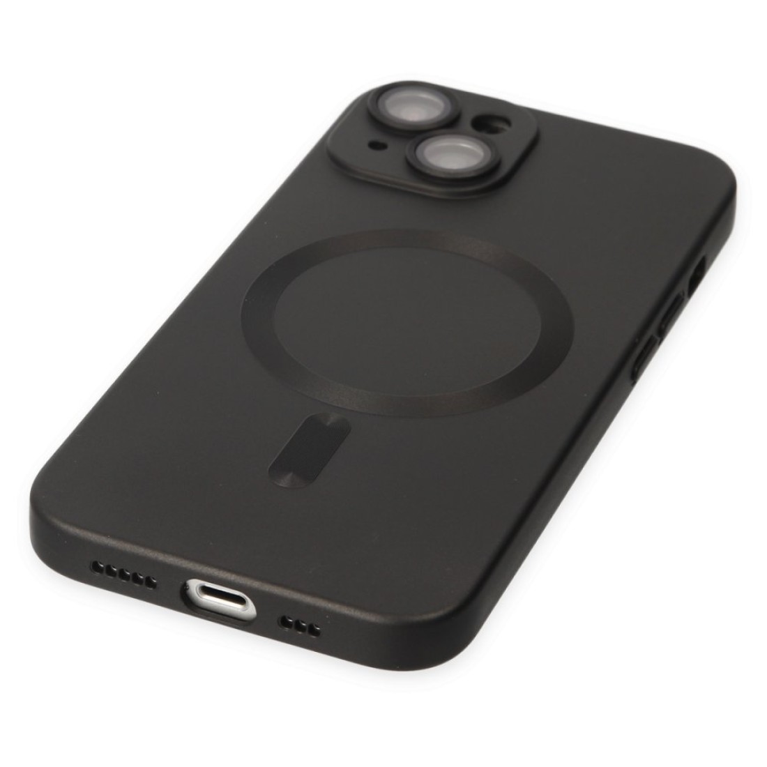 Apple iPhone 14 Kılıf Moshi Lens Magneticsafe Silikon - Siyah