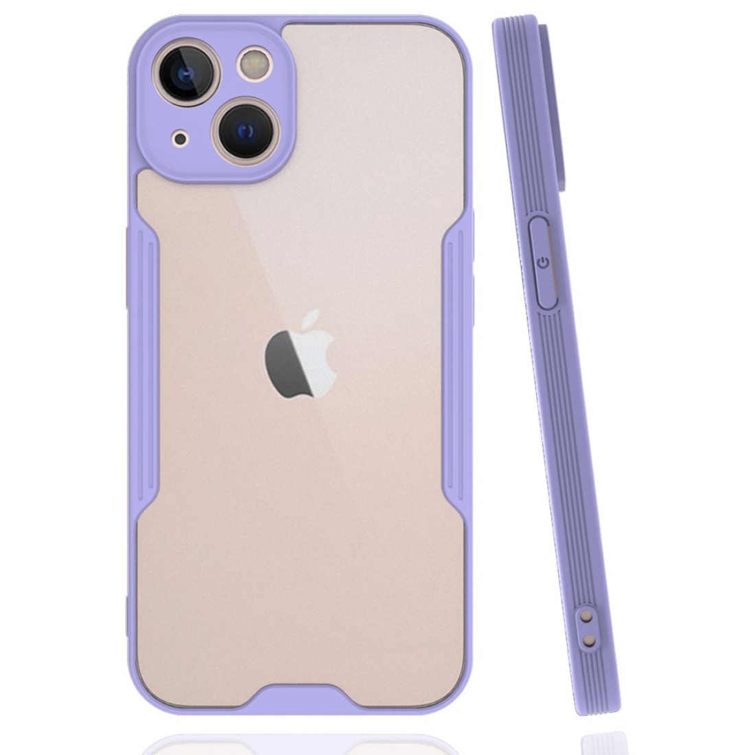 Apple iPhone 14 Kılıf Platin Silikon - Lila