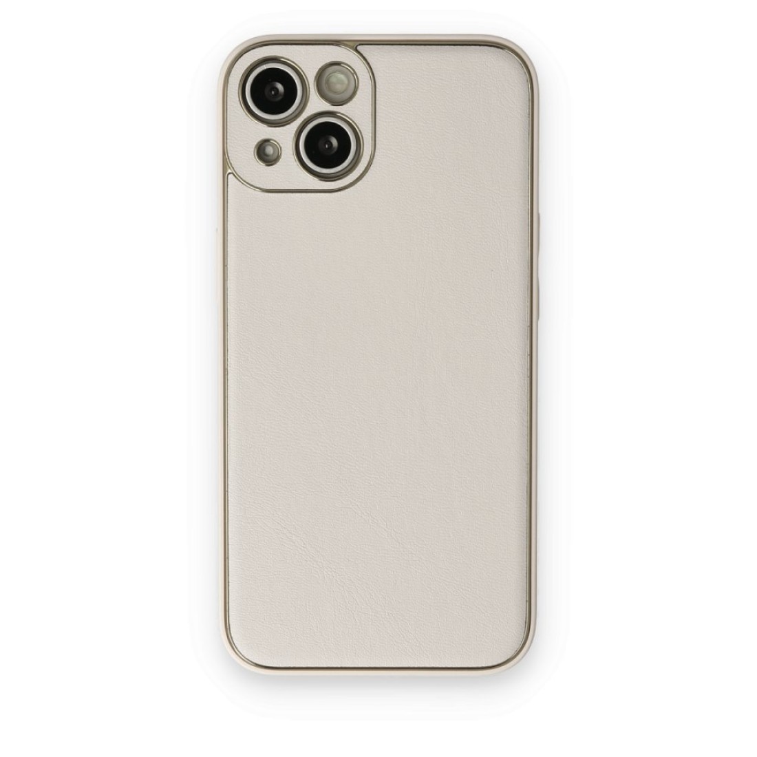 Apple iPhone 14 Plus Kılıf Coco Deri Silikon Kapak - Beyaz