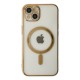 Apple iPhone 14 Plus Kılıf Magneticsafe Lazer Silikon - Gold