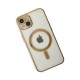 Apple iPhone 14 Plus Kılıf Magneticsafe Lazer Silikon - Gold