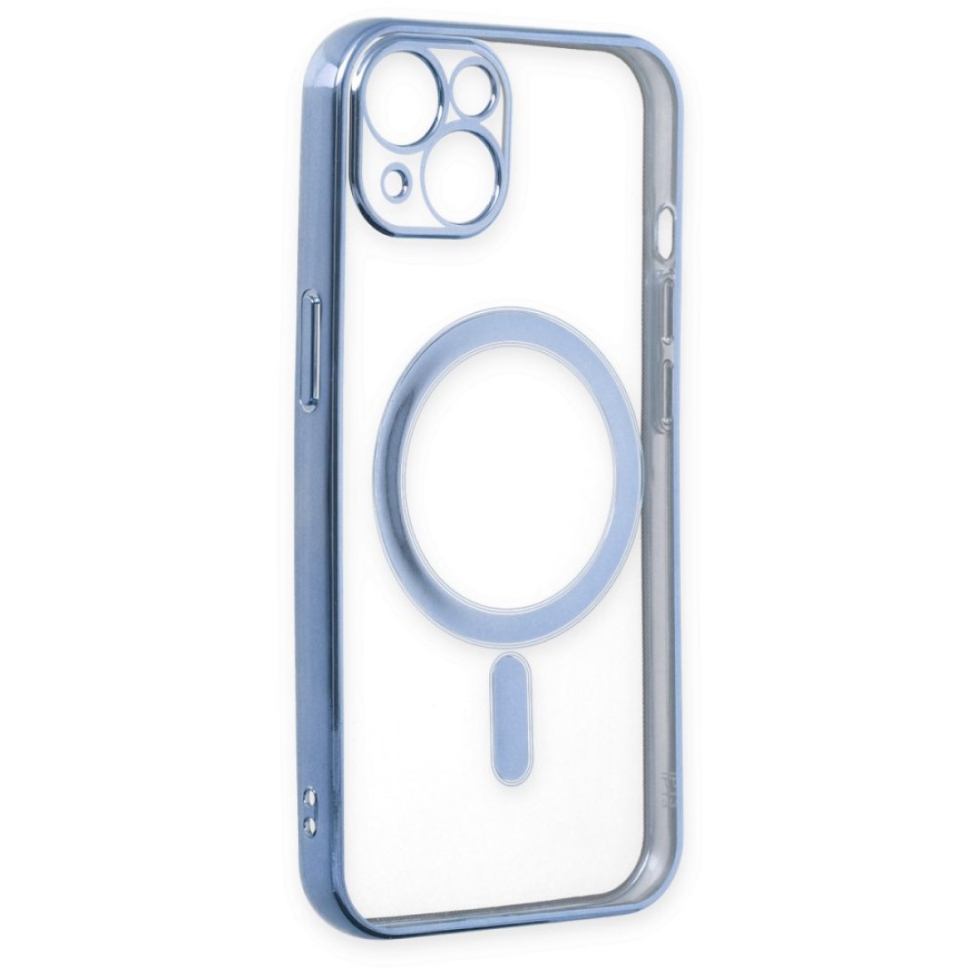 Apple iPhone 14 Plus Kılıf Magneticsafe Lazer Silikon - Sierra Blue