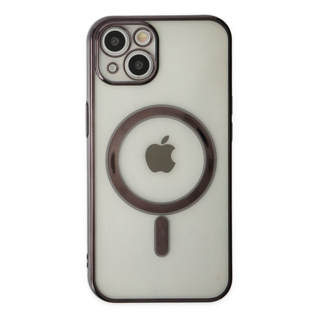 Apple iPhone 14 Plus Kılıf Magneticsafe Lazer Silikon - Siyah