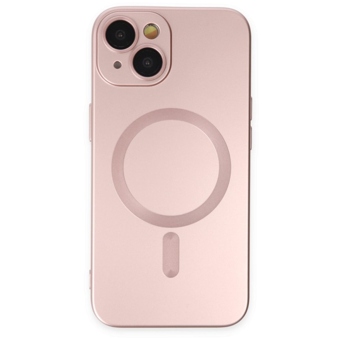 Apple iPhone 14 Plus Kılıf Moshi Lens Magneticsafe Silikon - Rose Gold