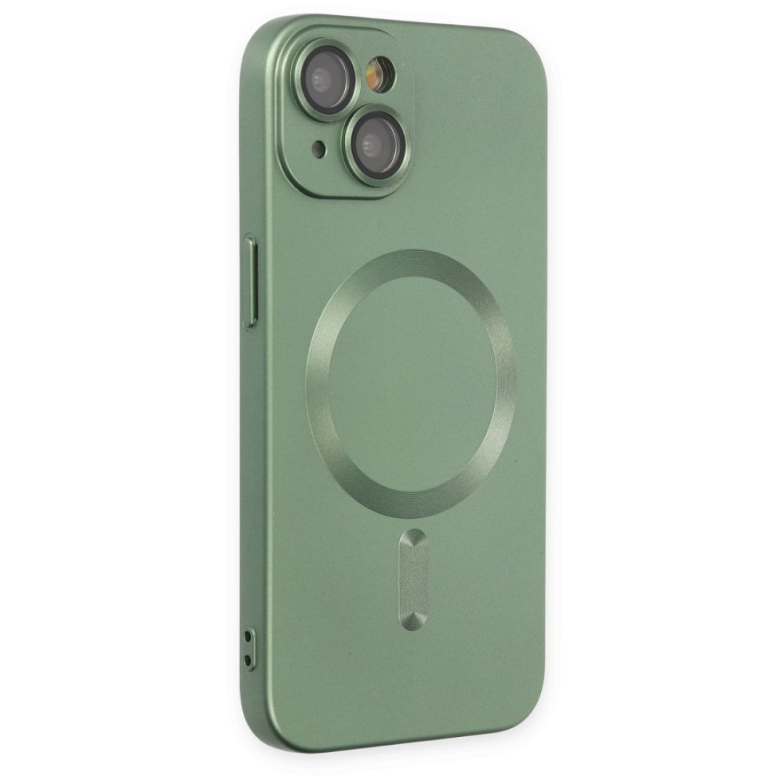 Apple iPhone 14 Plus Kılıf Moshi Lens Magneticsafe Silikon - Yeşil