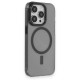 Apple iPhone 14 Pro Kılıf Anka PC Magneticsafe Sert Metal Kapak - Siyah