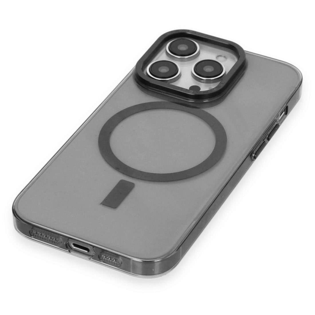 Apple iPhone 14 Pro Kılıf Anka PC Magneticsafe Sert Metal Kapak - Siyah