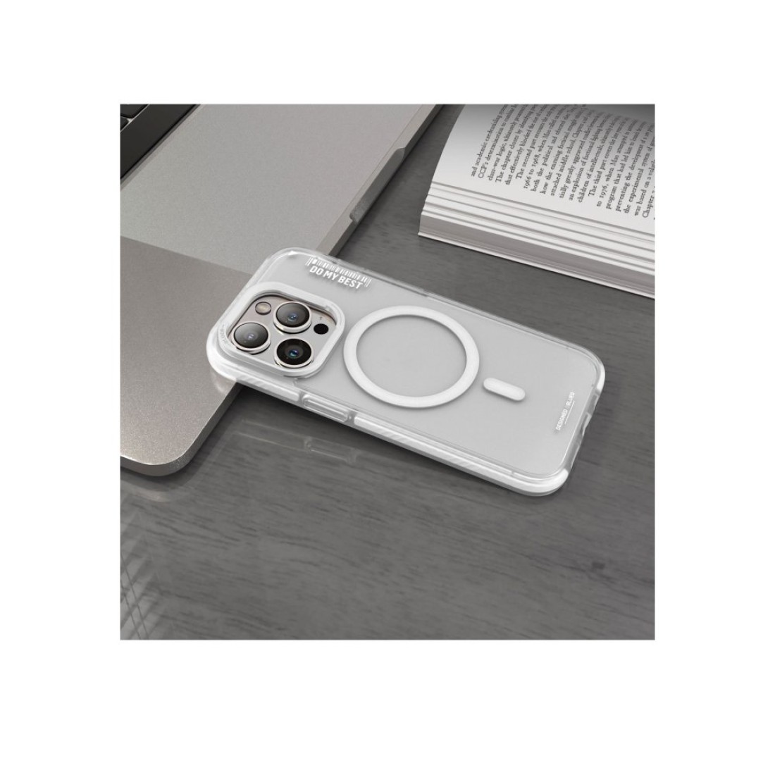 Apple iPhone 14 Pro Kılıf Blueo Friendly Magsafe Kapak - Beyaz