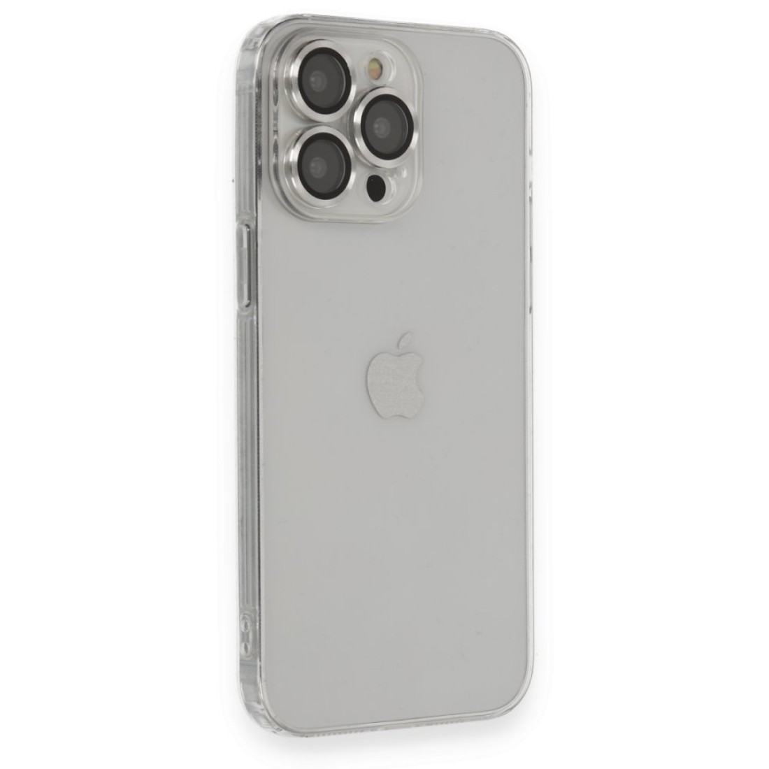 Apple iPhone 14 Pro Kılıf Luko Lens Silikon - Gümüş