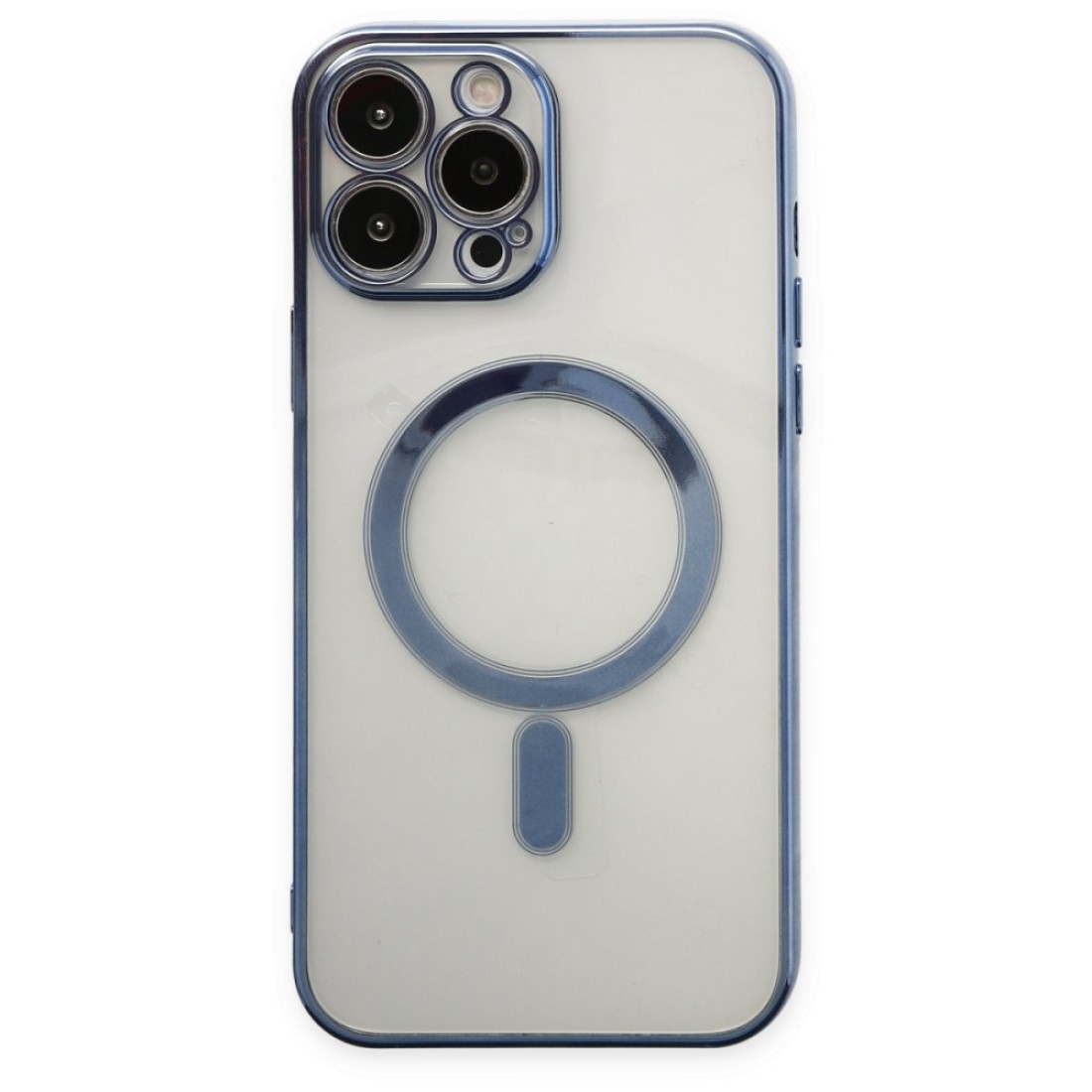 Apple iPhone 14 Pro Kılıf Magneticsafe Lazer Silikon - Sierra Blue