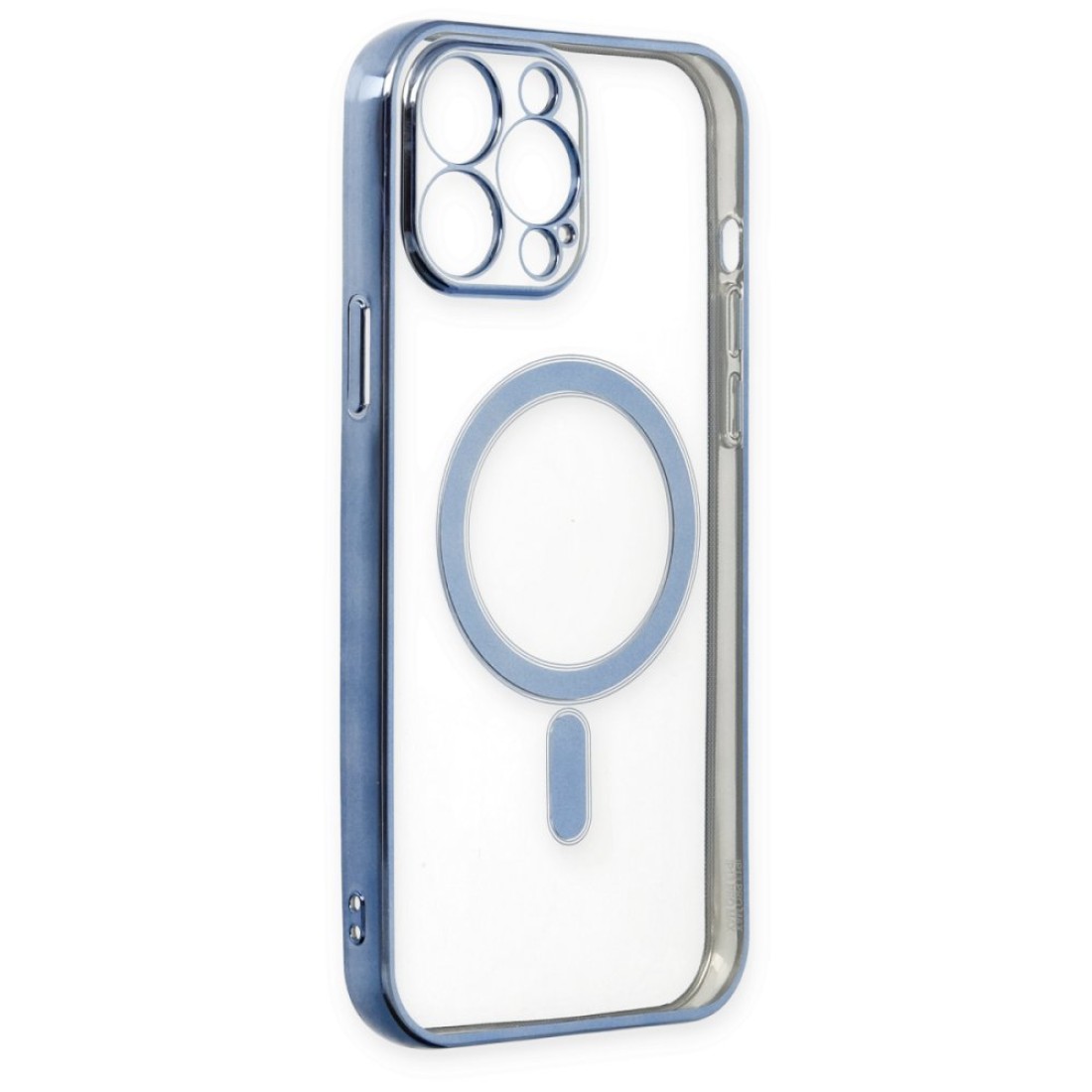 Apple iPhone 14 Pro Kılıf Magneticsafe Lazer Silikon - Sierra Blue